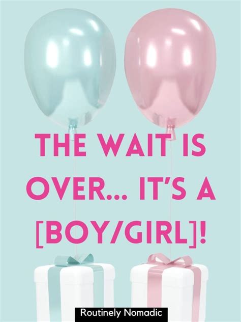 girl gender reveal captions